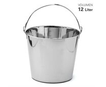  Eimer aus Edelstahl mit Skala 12 L