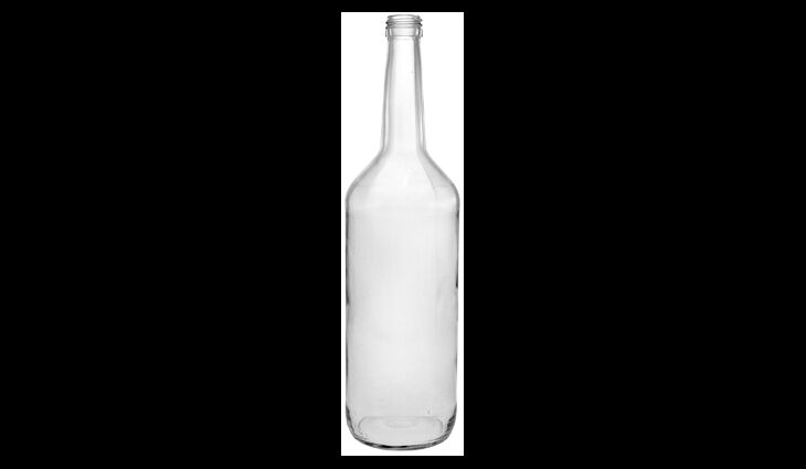 Fla Geradhalsflasche klar 28mm | 1,00 Liter