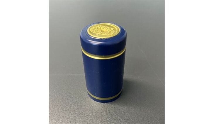  Anschrumpfkapsel Ø32,5 | L60mm blau l Streifen go