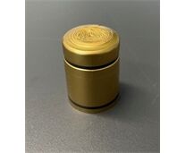  Anschrumpfkapsel Ø30 | L40mm gold | Streifen sw
