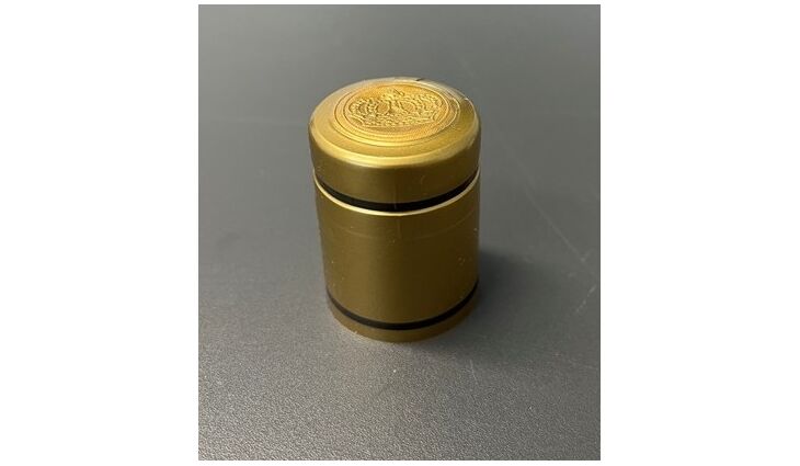  Anschrumpfkapsel Ø32,5 | L45mm gold | Streifen sw