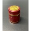  Anschrumpfkapsel Ø30 | L40mm rot | Streifen gold