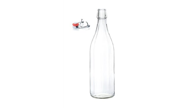  Zehnkantflasche klar incl. BV | 1,00 Liter