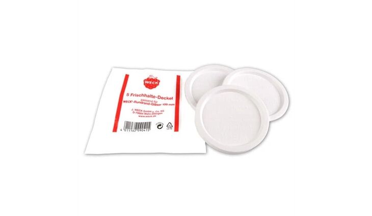 WECK| Frischhalte-Deckel 5er Pack für 100mm Einkochglas