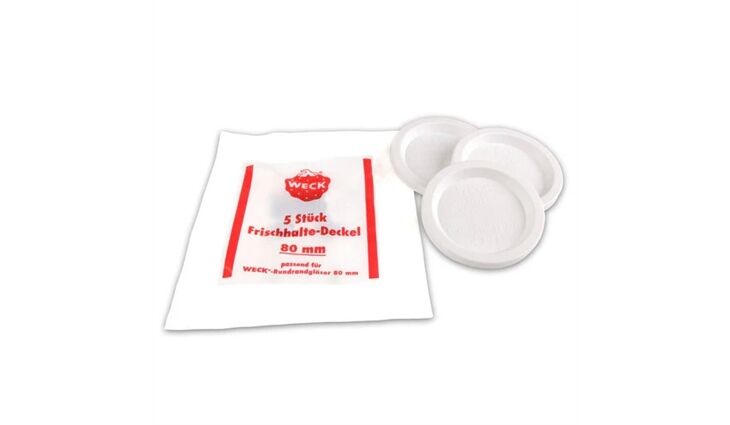 WECK| Frischhalte-Deckel 5er Pack für 80mm Einkochglas