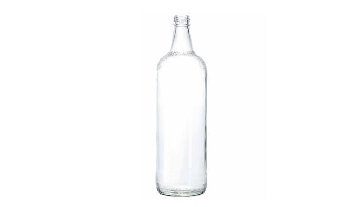 Fla Kurzhalsflasche klar 28mm | 1,00 Liter