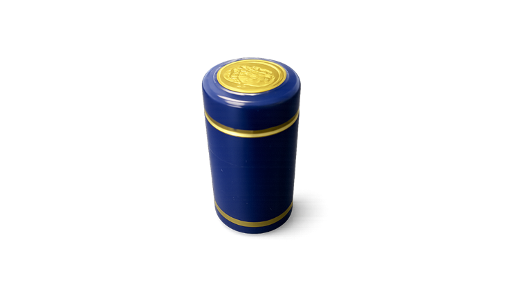  Anschrumpfkapsel Ø32,5 | L60mm blau l Streifen go