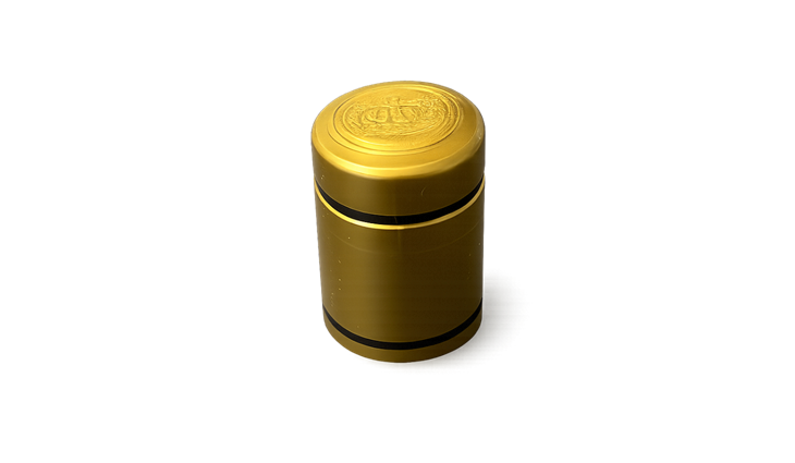  Anschrumpfkapsel Ø32,5 | L45mm gold | Streifen sw