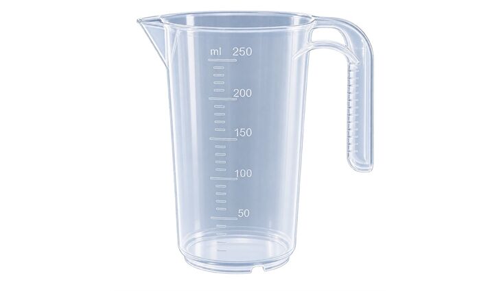 Hü| Messkanne mit Skala, transparent