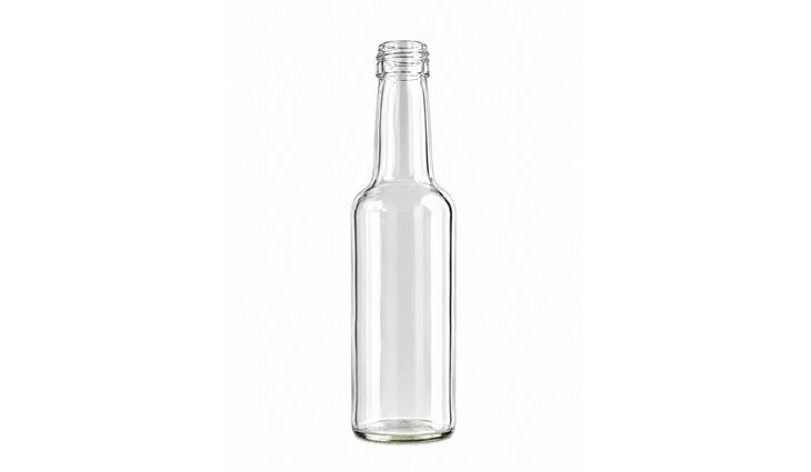  Geradhalsflasche klar 28mm | 0,25 Liter