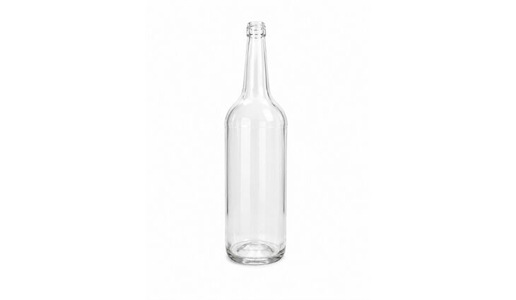  Geradhalsflasche klar 28mm | 1,00 Liter
