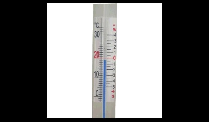 Alkoholmeter mit Thermo 30- 55% vol. in 0,5% 