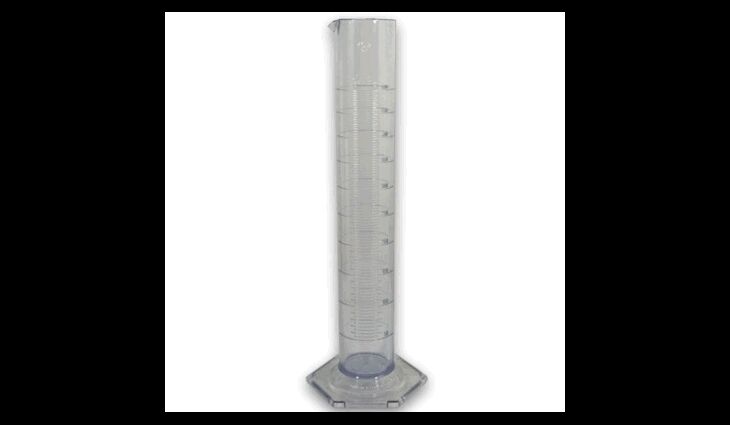 Spindelzylinder Plexiglas mit Skala 250 ml