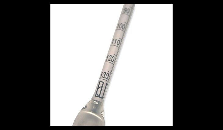 Öchslemesser mit Thermometer| 0-130° Öchsle 