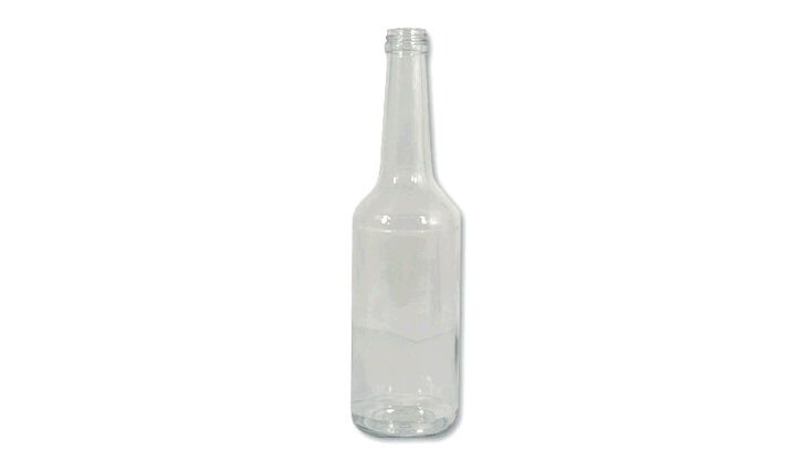 Geradhalsflasche klar 28mm 0,35 Liter 