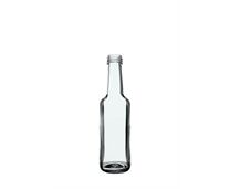 Geradhalsflasche klar 28mm | 0,25 Liter 