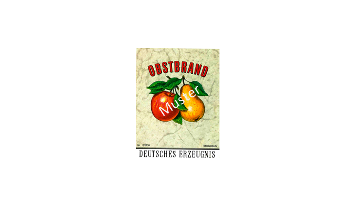ETIKETTEN klein 70x53mm Obstbrand