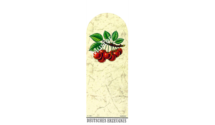 ETIKETTEN halbrund mittel 134x52mm Kirsche