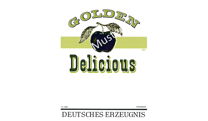 ETIKETTEN | Goldprägung 97 x 70mm Golden Delicious 