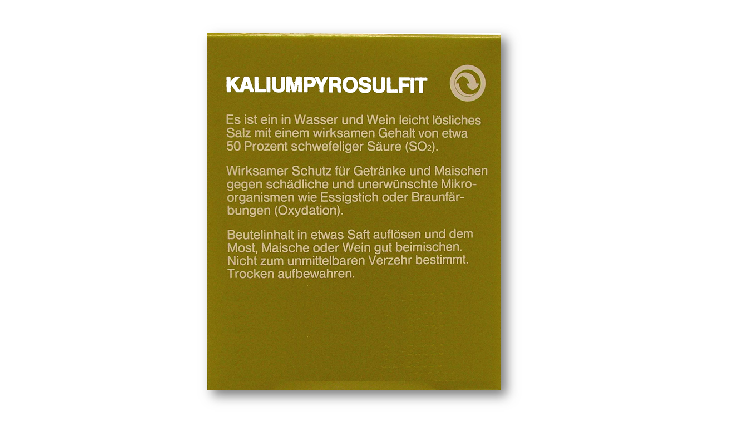 Kaliumpyrosulfit 10x10 gramm