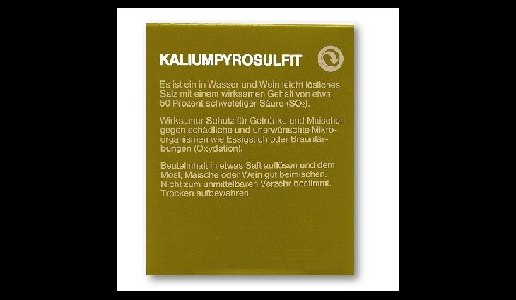 Kaliumpyrosulfit (Schwefelpulver)