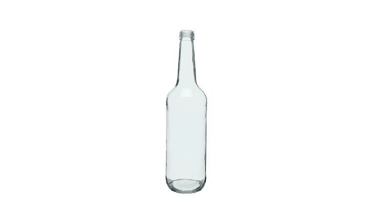 Geradhalsflasche klar 28mm | 0,70 Liter 